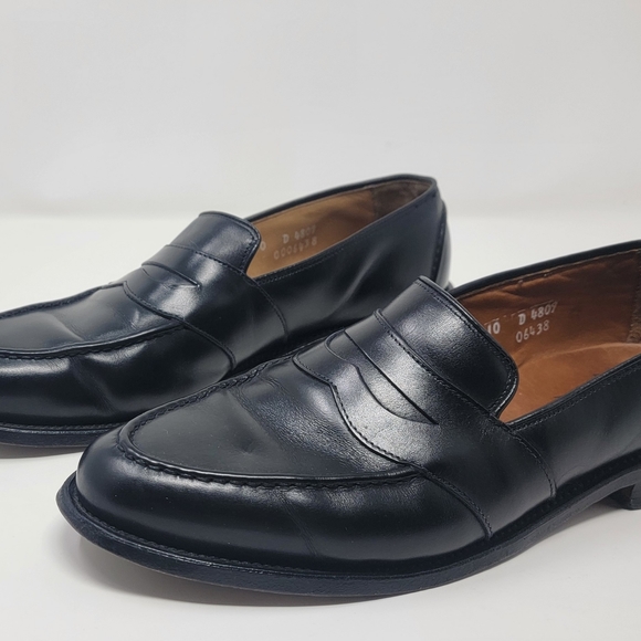 Allen Edmonds "RANDOLPH" Leather Penny Loafer Dress Shoes 10 D Black 4809 6438 - Picture 7 of 10